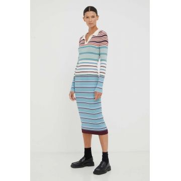 Marc O'Polo rochie DENIM midi, mulata