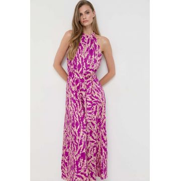 Marella rochie culoarea violet, maxi, evazati