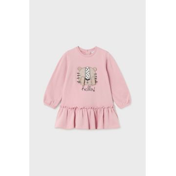 Mayoral rochie bebe culoarea roz, mini, oversize