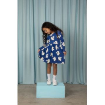 Mini Rodini rochie din bumbac pentru copii Mini Rodini x Wrangler mini, evazati