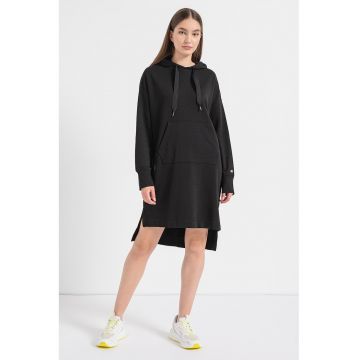 Rochie cu gluga si slituri laterale