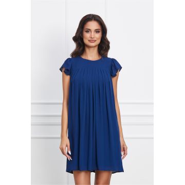 Rochie Dy Fashion bleumarin scurta din voal