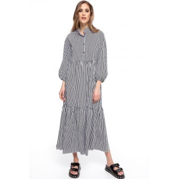 Rochie maxi cu model in dungi