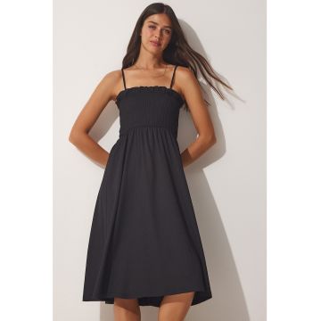 Rochie midi cu bretele ajustabile