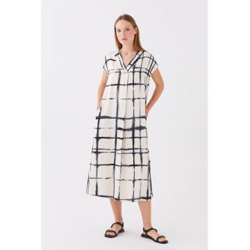 Rochie midi cu decolteu in V