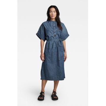 Rochie midi cu talie ajustabila