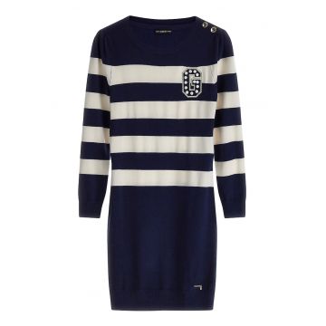 Rochie-pulover cu dungi