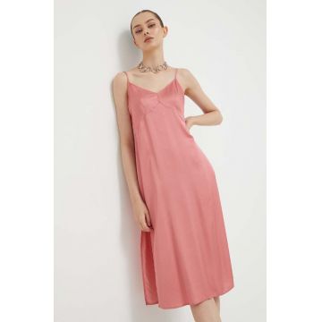 Superdry rochie culoarea roz, mini, drept