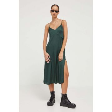 Superdry rochie culoarea verde, mini, drept