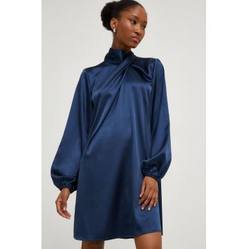 Answear Lab rochie culoarea albastru marin, mini, drept