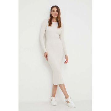 Answear Lab rochie culoarea bej, mini, mulata
