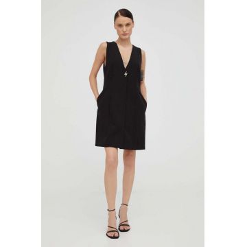 Bruuns Bazaar rochie culoarea negru, mini, oversize