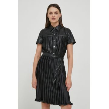 Dkny rochie culoarea negru, mini, evazati