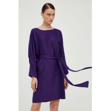 Drykorn rochie culoarea violet, mini, oversize