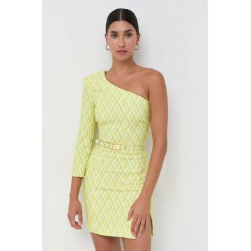 Elisabetta Franchi rochie culoarea verde, mini, drept