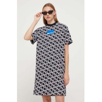 Karl Lagerfeld Jeans rochie din bumbac mini, oversize