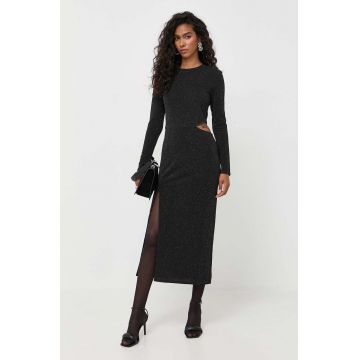 Karl Lagerfeld rochie culoarea negru, maxi, mulata