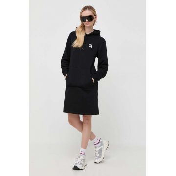 Karl Lagerfeld rochie culoarea negru, mini, oversize