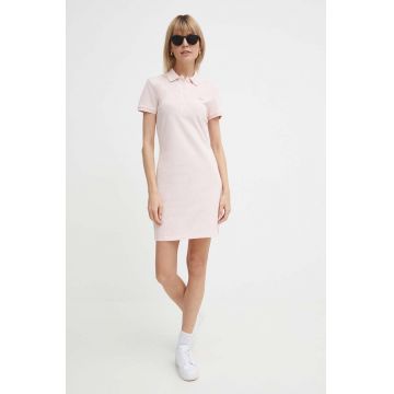 Lacoste rochie EF5473-ADY culoarea roz, mini, mulata EF5473.-ADY