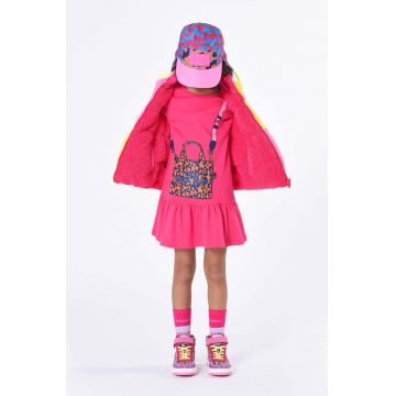 Marc Jacobs rochie din bumbac pentru copii culoarea rosu, mini, evazati