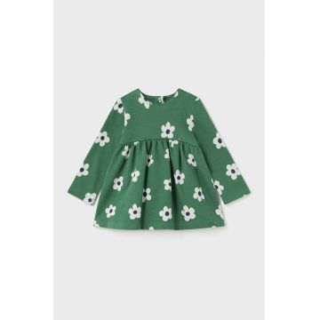 Mayoral rochie bebe culoarea verde, mini, evazati