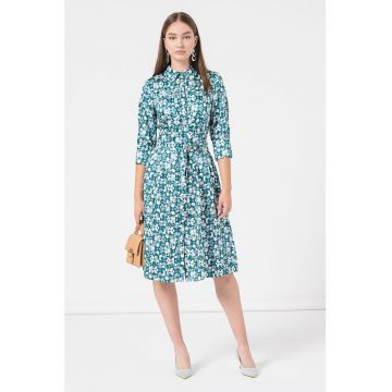 Rochie-camasa midi cu un cordon in talie Diana