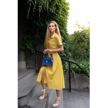Rochie-camasa midi din in