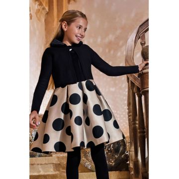 Rochie cu buline si guler Peter Pan
