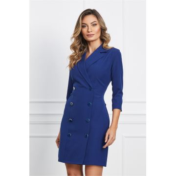 Rochie Diana bleumarin tip sacou