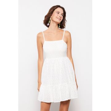 Rochie din dantela Sangallo fara maneci