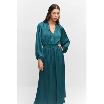 Rochie din satin cu talie elastica Petra
