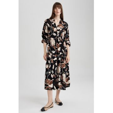 Rochie evazata cu imprimeu floral