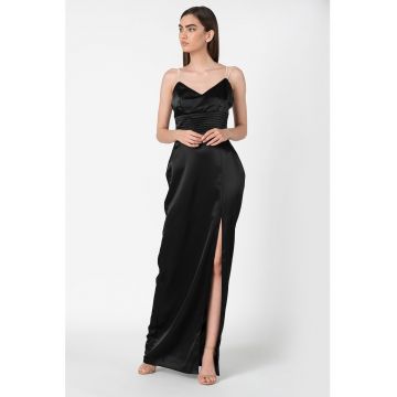 Rochie maxi cu slit lateral