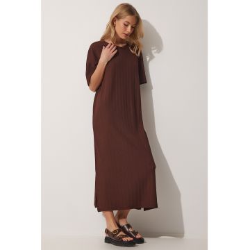 Rochie maxi lejera cu slituri laterale