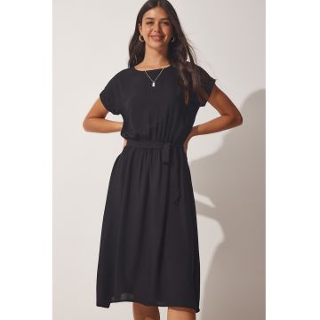 Rochie midi cu decolteu rotund