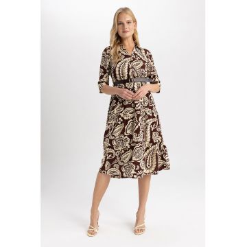 Rochie midi cu imprimeu