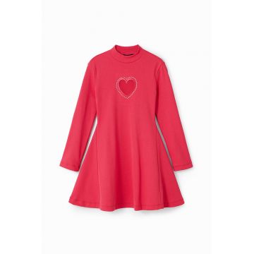 Rochie striata cu aplicatii cu strasuri