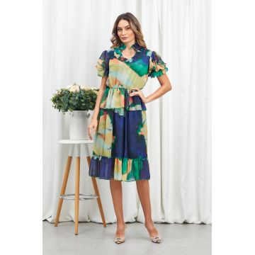 Rochie Zandra Albastru Multi