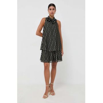Armani Exchange rochie culoarea negru, mini, oversize