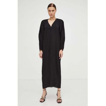 By Malene Birger rochie culoarea negru, midi, oversize