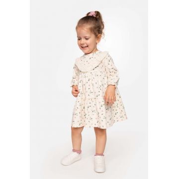 Coccodrillo rochie bebe culoarea bej, mini, evazati