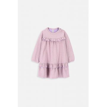 Coccodrillo rochie bebe culoarea violet, mini, drept