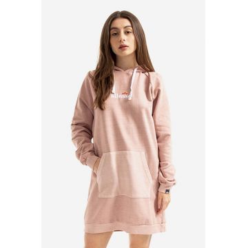 Ellesse rochie din bumbac Triphala Dress culoarea roz, mini, oversize SGM13152-PINK