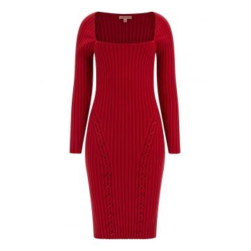Guess - Rochie tricotata cu decolteu patrat