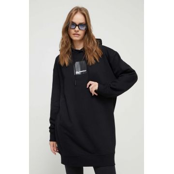 Karl Lagerfeld Jeans rochie din bumbac culoarea negru, mini, oversize
