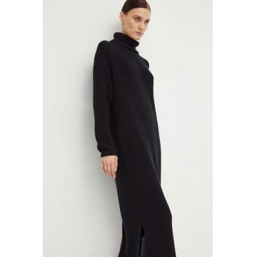 Marc O'Polo rochie din bumbac culoarea negru, midi, oversize