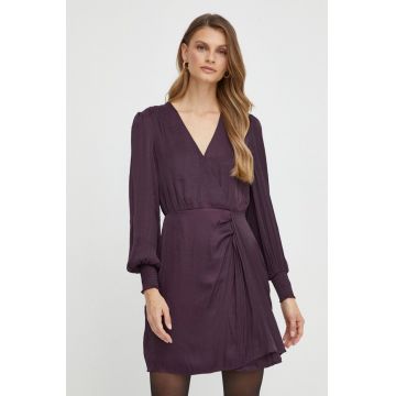 Morgan rochie culoarea violet, mini, evazati