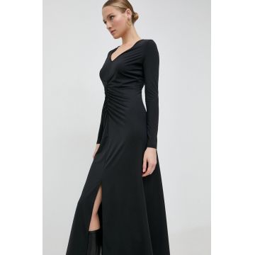 Notes du Nord rochie culoarea negru, maxi, mulata