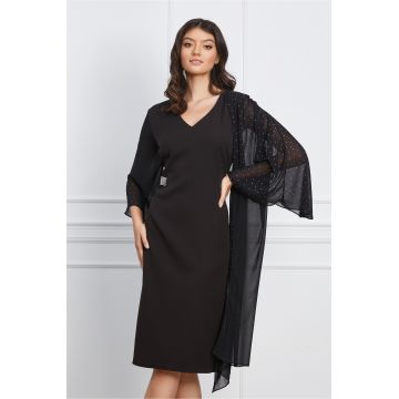 Rochie Ariana neagra cu strasuri