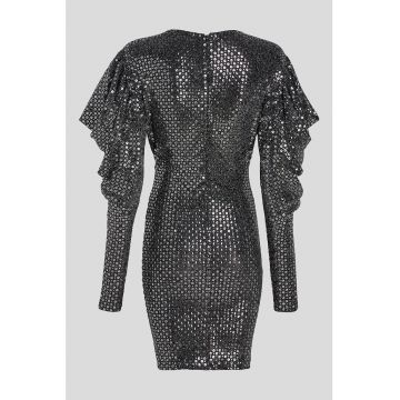Rochie cambrata cu paiete